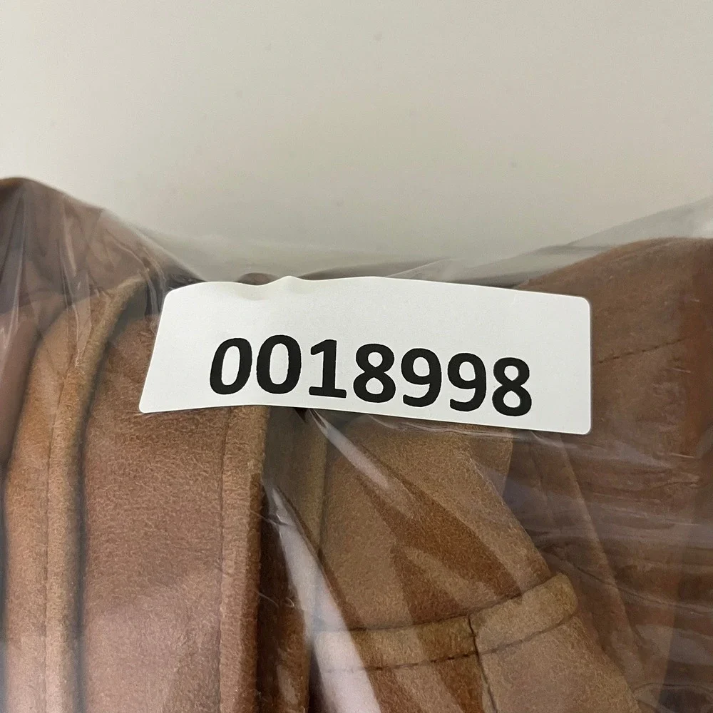 M Julian Wilsons Leather Jacket Mens XL Tan Nubuck Full Zip Quilted Lined Brown